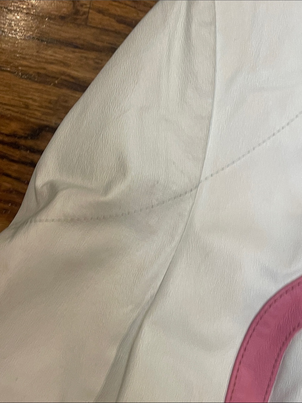 Classic White Women's Wilson’s Leather Jacket with Pink Trim ladies L - Picture 12 of 16